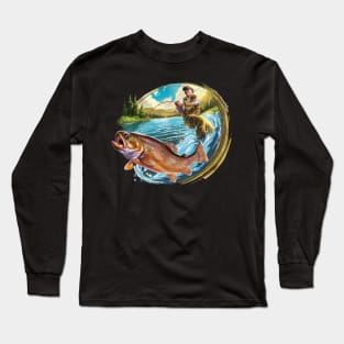 Cool Fishing For Men Women Fisherman Bass Trout Fish Hunting Long Sleeve T-Shirt